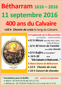 Fête de la Sainte Croix 2016 - 400 ans du Calvaire de Bétharram